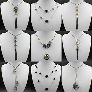 Подвески длинные, на нитке, на цепочки, подвески с кристаллами, подвески с шарами, с элементами, опт