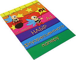 Папір кольор. А4 12арк. флуор./Тетрада/(20)(100)