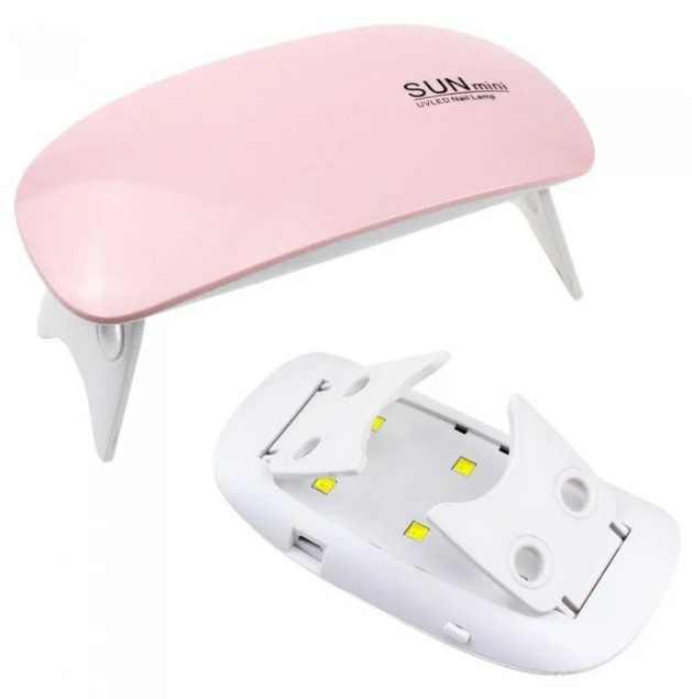 Уф лампа для гель-лаку SUN mini UV і LED, сушка для нігтів міні Рожева