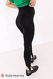Лосини для вагітних із високим поясом на животик JESSICA чорні, фото 4
