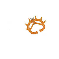 Маленьке кільце носове із шипами для корів із пластику від самовидання арт 2013 2035