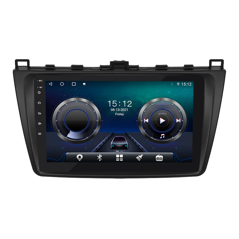 Штатна магнітола Lesko для Mazda 6 II (GH) Рестайлінг 2009-2013 екран 9" 4/32Gb/ 4G/ Wi-Fi/ CarPlay Premi 3 шт.