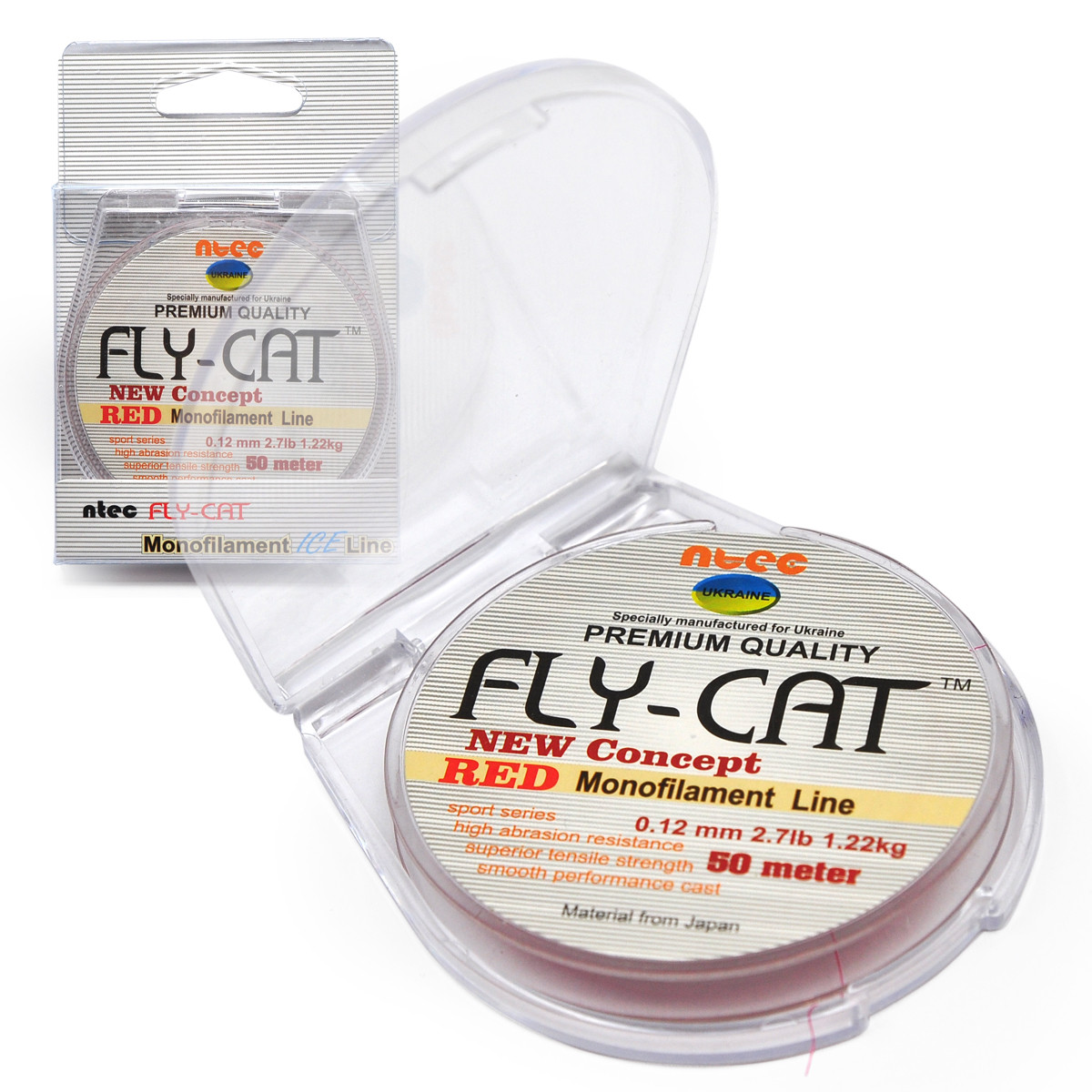 Лісочка NTEC Fly Cat Monofilament Ice Line Червона