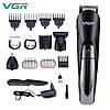 Машинка для стрижки волосся з насадками 6в1 VGR12 триммер: для носа, дизайнерський, вузький, бритва сіточна, Gp11, фото 9