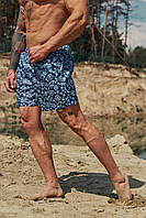 Пляжні шорти плавки чоловічі з принтом синій Київ