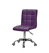 Крісло офісне на колесах AUGUSTO СН-OFFICE екошкіра колір фіолетовий 1031, колесна база на вибір