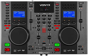 VONYX Dual Twin CD USB-плеєр DJ Настільний мікшер з Bluetooth Jog Wheels Німеччина