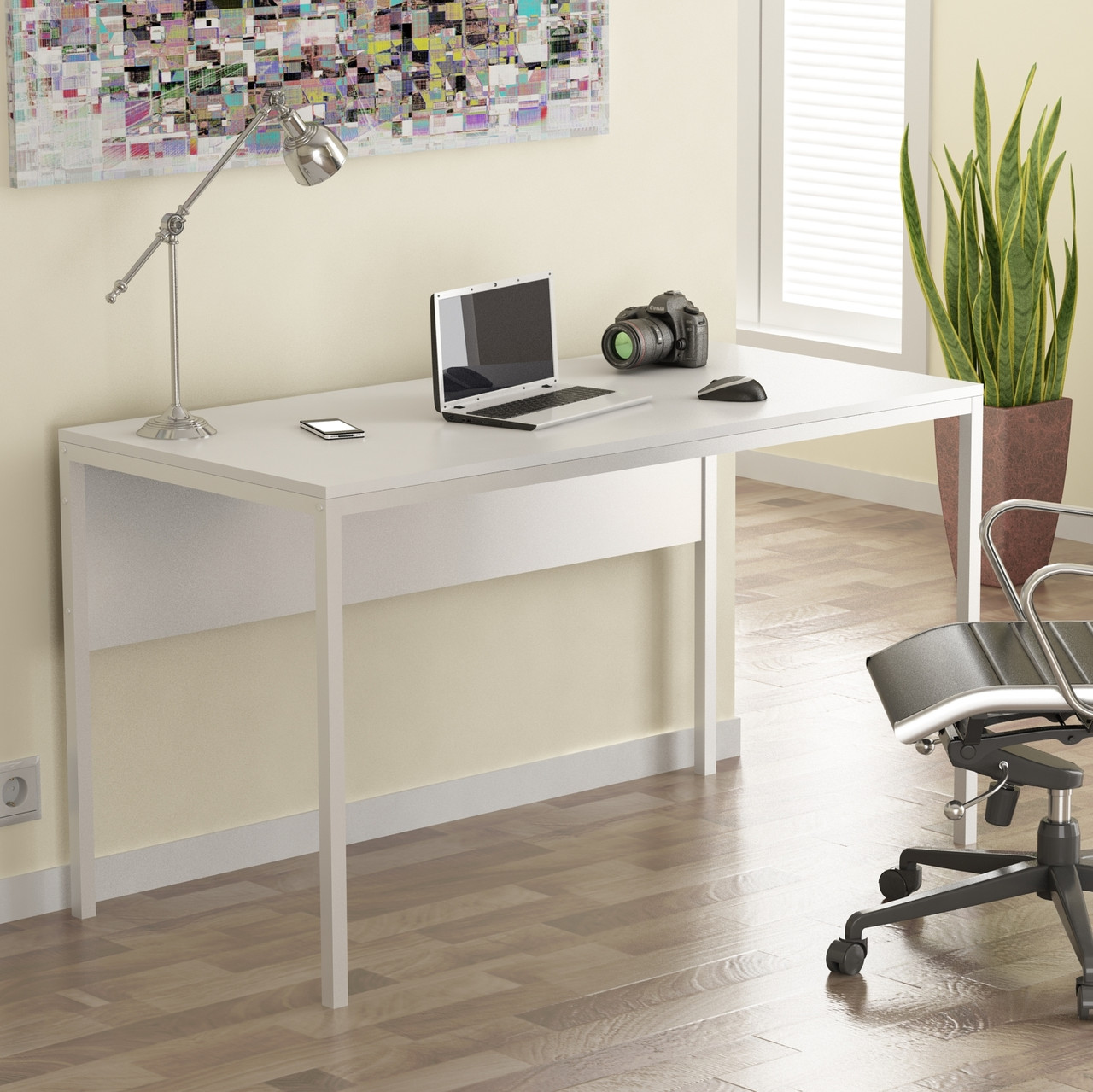 Современный письменный стол минимализм без тумб L-2p Loft Design - фото 10 - id-p471534995