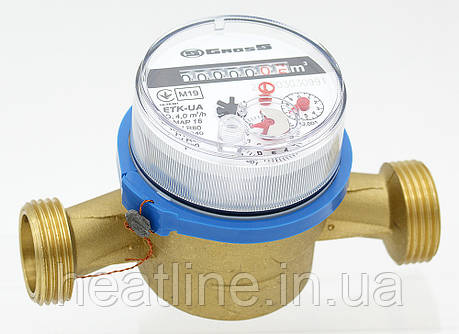 Лічильник холодної води Gross ETK-UA 20/130 R80 (Gross ETR-UA), фото 1