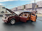 Rolls-Royce Phantom. 1:24 Металева колекційна машинака XLG інерційна, світло, звук у коробці / Мікс, фото 2