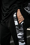 Кофта Чоловіча Intruder 'Dazzle' спортивна толстовка з капюшоном чорна камуфляжна, фото 4