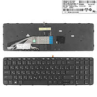 Клавиатура для HP ProBook 450 G3 455 G3 470 G3, RU, (чёрная, с подсветкой, с трекпоинтом)