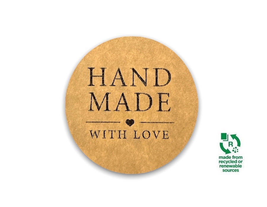 Самоклеючі етикетки "Hand made with love"