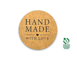 Самоклеючі етикетки "Hand made with love"