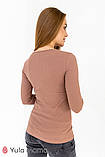 Лонгслів для вагітних та годування DORIS капучино L, фото 5