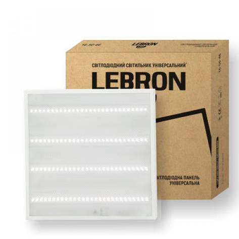 Світлодіодна панель LEBRON L-LPU-Prismatic 36 Вт 4000 K 3000 Лм універсал. (16-50-21), фото 1