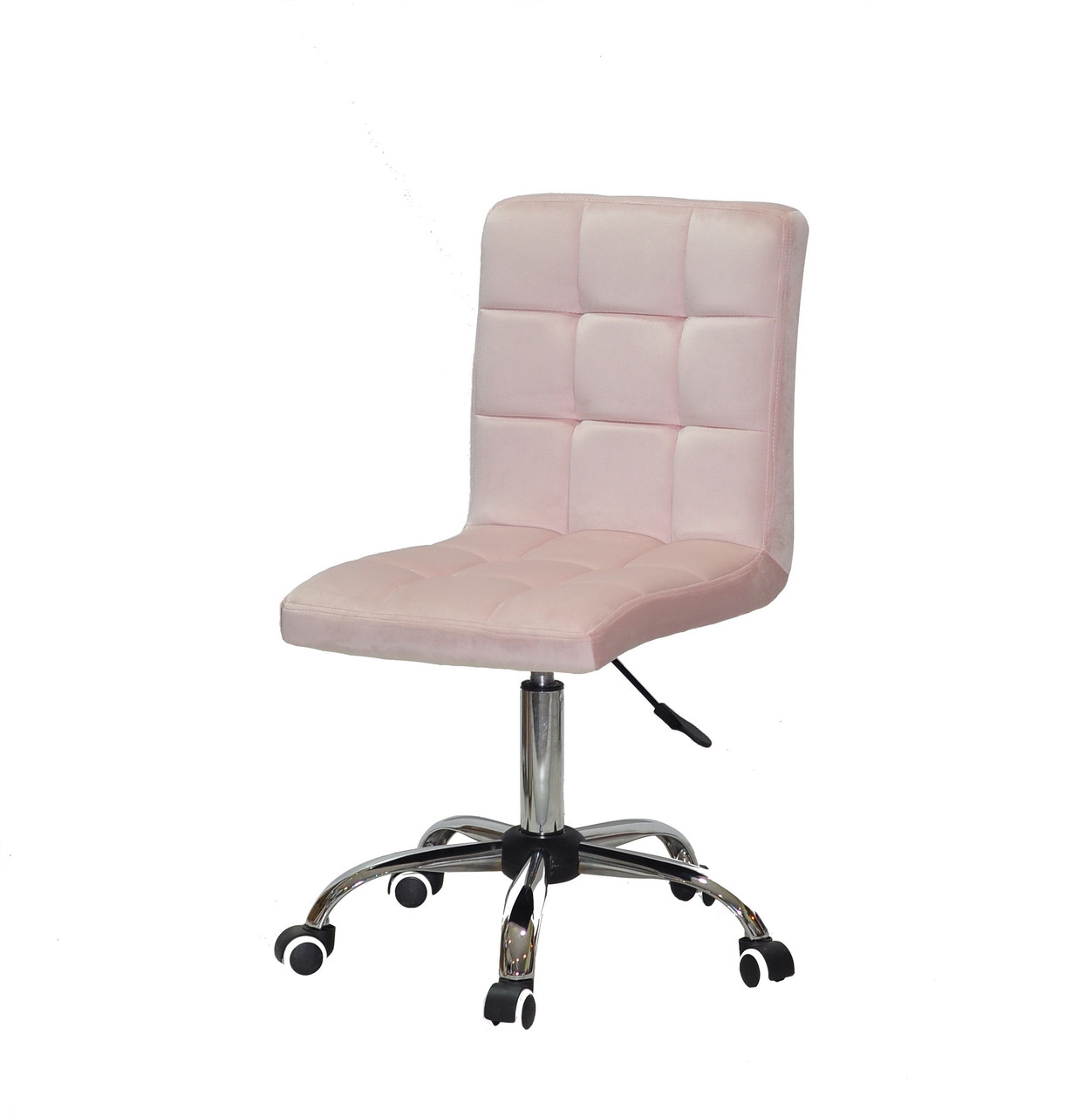 Крісло офісне на колесах AUGUSTO СН-OFFICE оксамит , колір рожевий B-1021