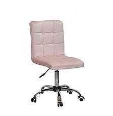 Крісло офісне на колесах AUGUSTO СН-OFFICE оксамит , колір рожевий B-1021, фото 3