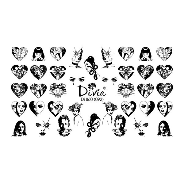 2D Наклейка Слайдер Di860 (092), св.Валентина