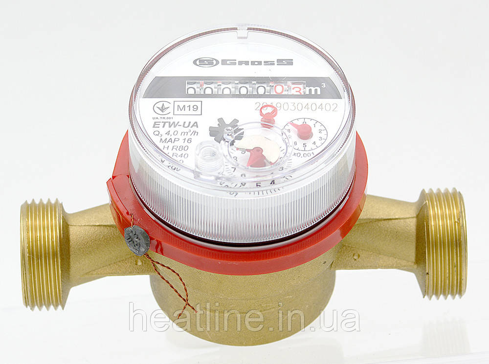 Лічильник гарячої води Gross ETW-UA 20/130 R80 (Gross ETR-UA)
