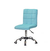 Крісло офісне на колесах AUGUSTO СН-OFFICE оксамит колір блакитний B-1019, колесна база на вибір