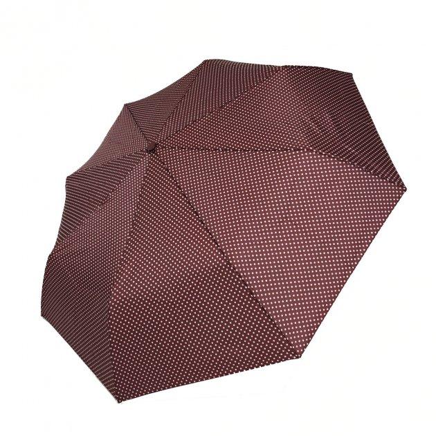 Жіноча парасолька полегшенна  з  в горошок S&L на 8 спиць Бордовий