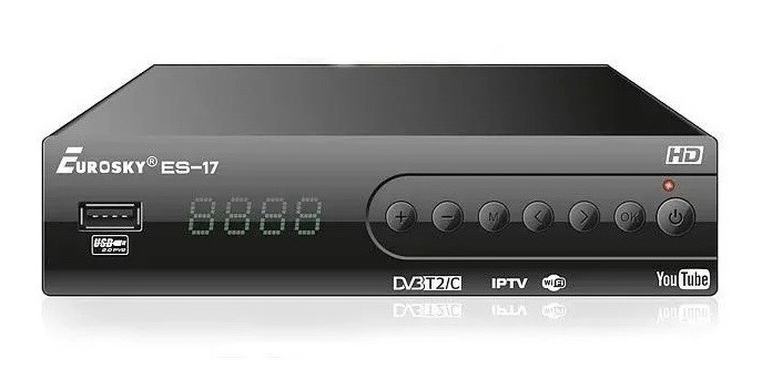 Т2 тюнер Eurosky ES-17 IPTV, фото 1