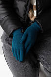 Рукавички жіночі | чоловічі Зимові з логотипом Intruder смарагдові, фото 3