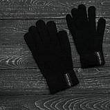 Чоловіча | Жіноча шапка Intruder сіра зимова bunny ogo + рукавички чорні, зимовий комплект + ПОДАРУНОК, фото 4