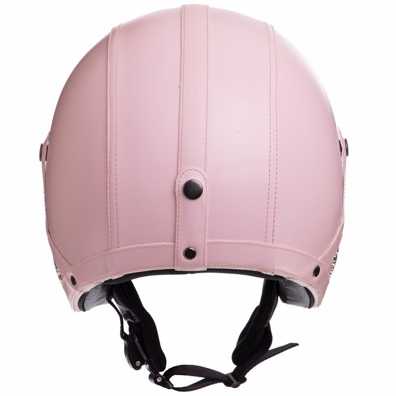 Шлем для мотоцикла женский, мотошлем для чоппера KCO 388 размер L (59-60) розовый - фото 3 - id-p1577452780