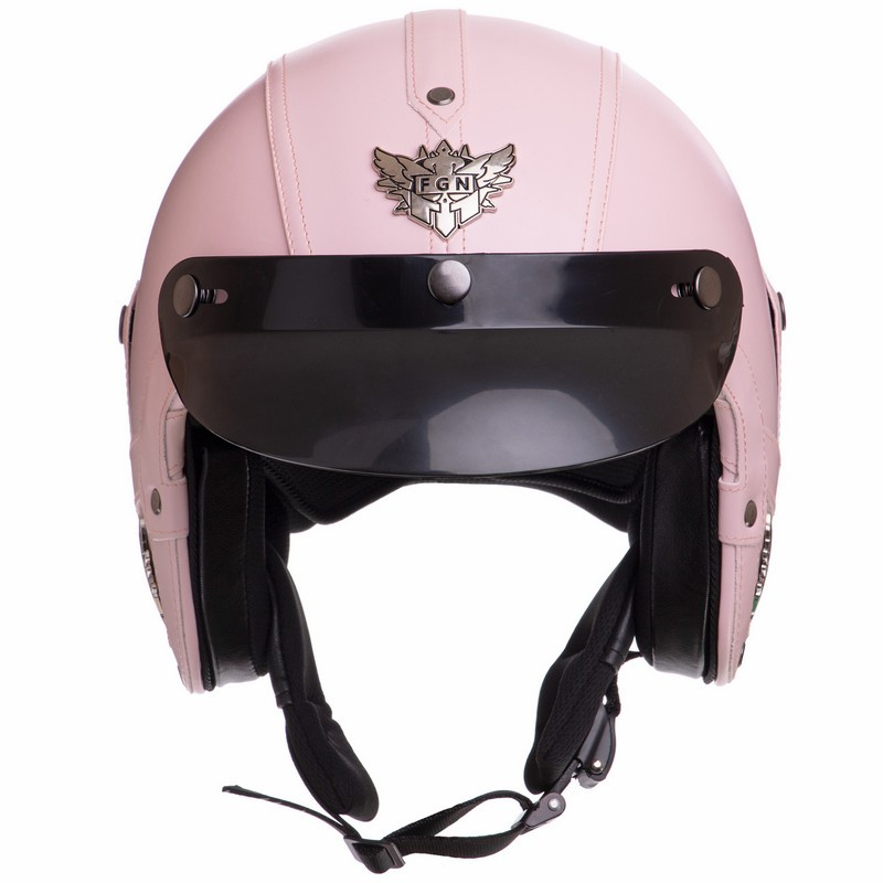 Шлем для мотоцикла женский, мотошлем для чоппера KCO 388 размер L (59-60) розовый - фото 5 - id-p1577452780