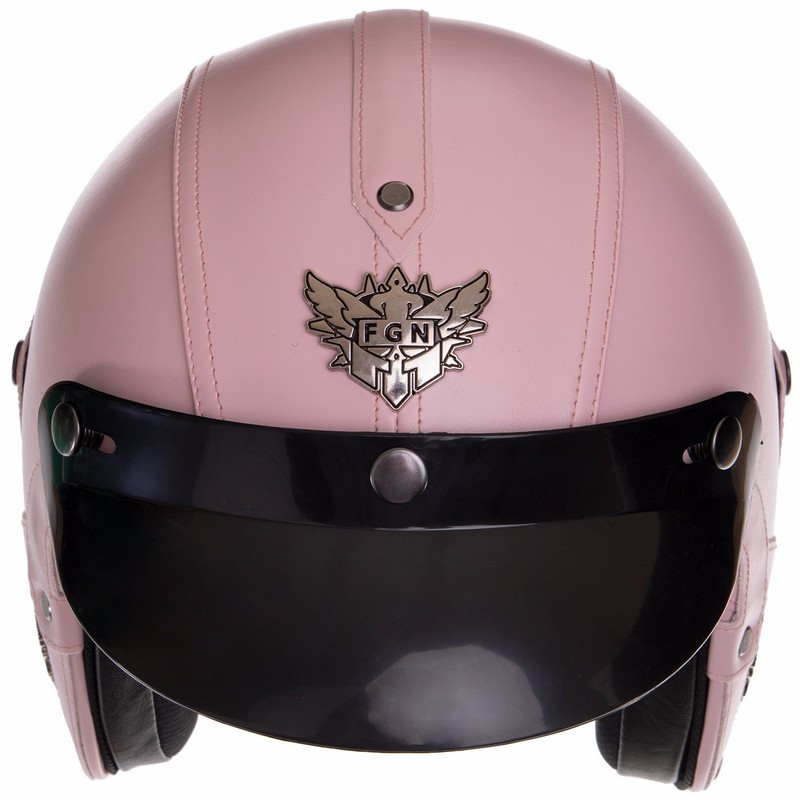 Шлем для мотоцикла женский, мотошлем для чоппера KCO 388 размер L (59-60) розовый - фото 6 - id-p1577452780