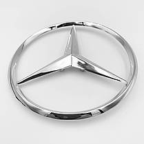 Емблема шильдик Mercedes-Benz (Мерседес) 80 мм на кришку багажника Хром, фото 5