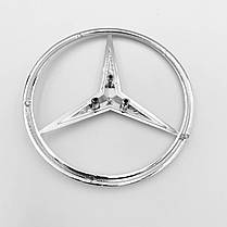 Емблема шильдик Mercedes-Benz (Мерседес) 80 мм на кришку багажника Хром, фото 6