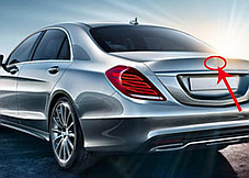 Емблема шильдик Mercedes-Benz (Мерседес) 80 мм на кришку багажника Хром, фото 3
