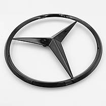Емблема-шильдик Mercedes-Benz (Мерседес) 85 мм на кришку багажника Чорний глянець, фото 6