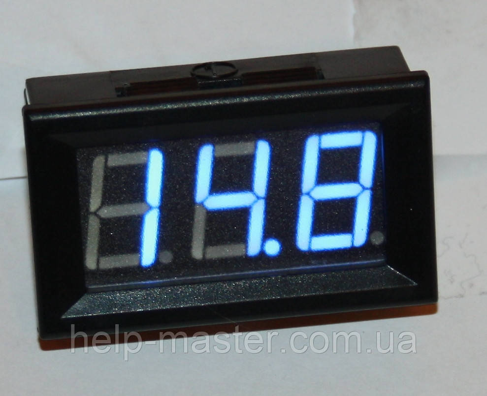 Вольтметр DC 0-200V;  0,56" блакитний