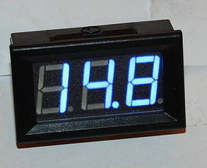 Вольтметр DC 0-200V;  0,56" блакитний
