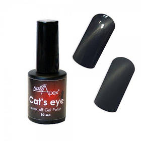 Гель-лак NailApex Котяче око №2 сірий, 10 мл