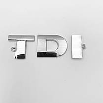Емблема наклейка на кришку багажника TDI VW (Фольцваген) 72x25 мм, фото 3