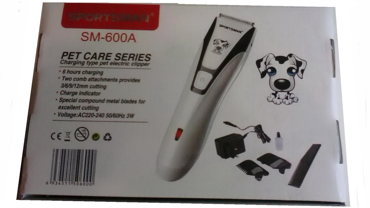 Аккумуляторный триммер для стрижки кошек и собак SPORTSMAN SM-600A - фото 3 - id-p252308568