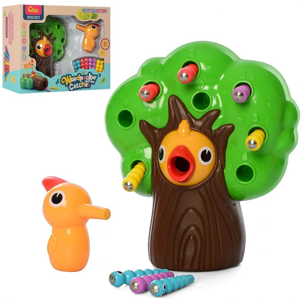 Дитяча магнітна гра "Нагодуй дятла-2", фото 1
