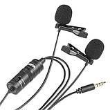 Микрофон на две петлички BY-M1DM для телефона камеры, фото 4
