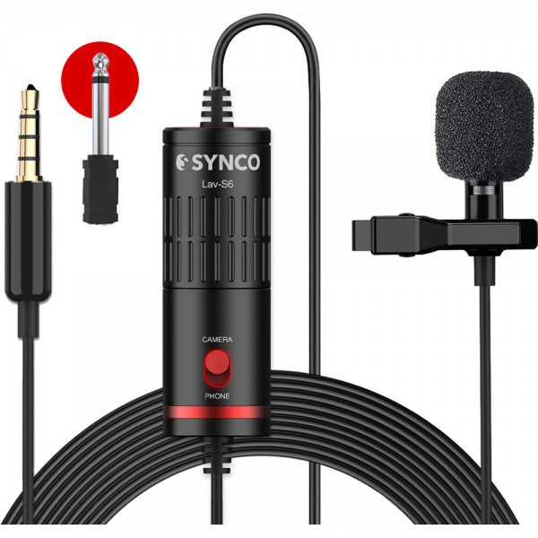 Петличний мікрофон для камер, телефонів Synco Lav-S6