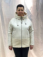 Женская демисезонная куртка из комбинированных материалов Mishele 920-1