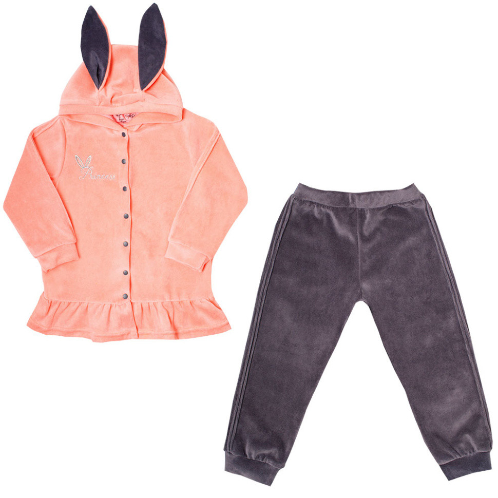 Костюм дитячий (кофточка та штани) для дівчинки KS-19-06 Весняна розсип Персиковий