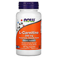 L-карнитин Жиросжигатель l-carnitine 250mg Now Foods 60капсул