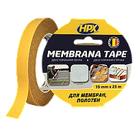 MEMBRANA TAPE - 15мм x 25м - для мембран и нетканых полотен, прозрачная двусторонняя лента (скотч)