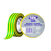 HPX 5200 - 19мм x 10м, жовто-зелена - професійна ізоляційна стрічка