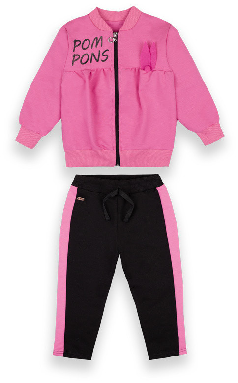 Костюм дитячий (кофточка та штани) для дівчинки KS-20-24 Зайчик-Бум Рожевий